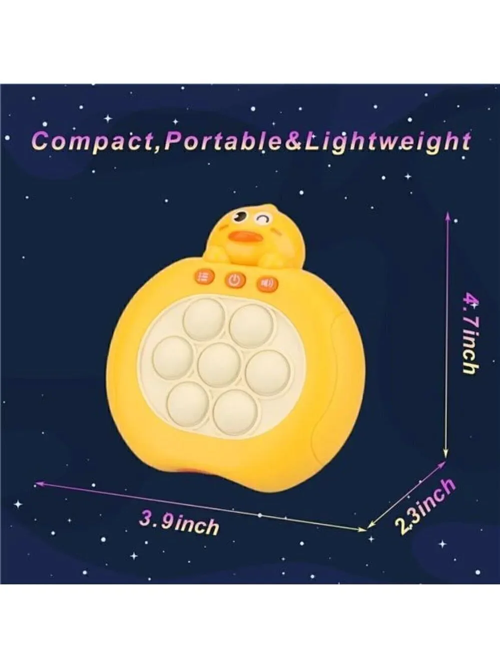 Bubble Game Console Handheld Fast Speed Pushing Educational Fidget Toy Kids CHIC